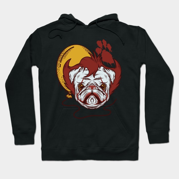 My scary pug Hoodie by mybeautypets